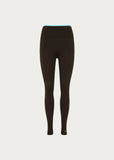 Vita Full Length Legging - Coffee/Bright Blue