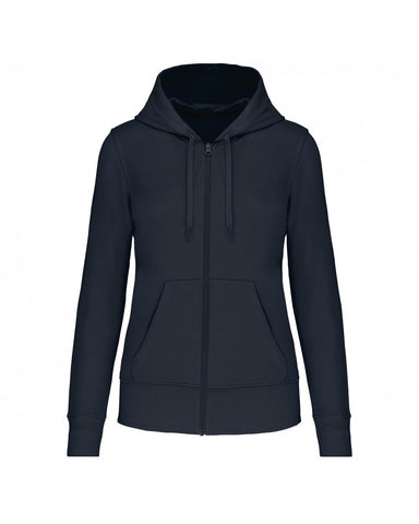 Charlotte Zipped Hoodie - Navy