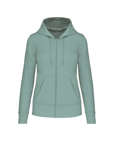 Charlotte Zipped Hoodie - Sage