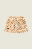 Kids Swim Shorts - Beige Palm