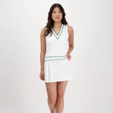 Kim Dress - White/Green