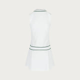 Kim Dress - White/Green