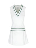 Kim Dress - White/Green