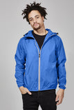 Full Zip Packable Rain Jacket and Windbreaker - Royal Blue