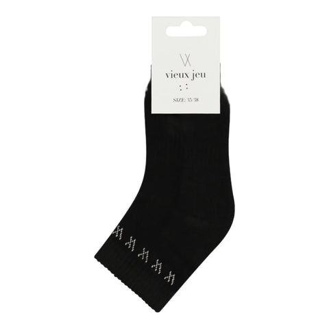 Mel Mid Socks - Black/White Logo