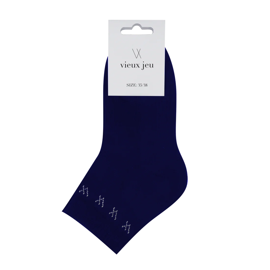 Mel Mid Socks - Navy/White Logo