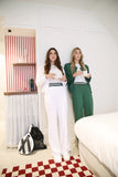 Stella Pants - White/Green