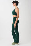 Flared Sports Pants - Seaweed