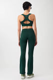 Flared Sports Pants - Seaweed