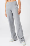 Wide Leg Workout Pants - Grey Melange