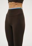 Vita Full Length Legging - Coffee/Bright Blue