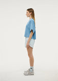 Nomad Boxy Tee - Washed Bright Blue