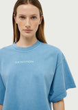 Nomad Boxy Tee - Washed Bright Blue