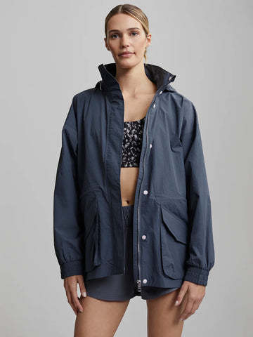 Nellie Relaxed Fit Windbreaker - Blue Turbulence