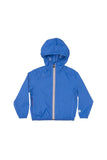 Kids Full Zip Packable Rain Jacket and Windbreaker - Royal Blue